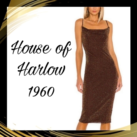House of Harlow 1960 X REVOLVE Ira Midi Dress
Shimmering Brown Bodycon - Picture 1 of 12